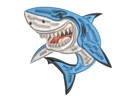 Aggressive Shark Embroidery: Bold Design Review