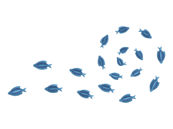 Blue School Fish Embroidery: A Craft Fair Review