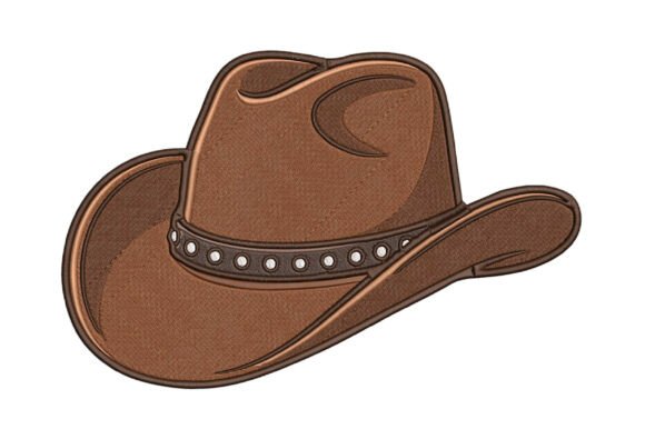 Cowboy Hat Embroidery Design for Boutique Apparel