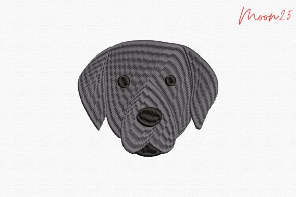 Cute Black Dog Face Embroidery Design Review