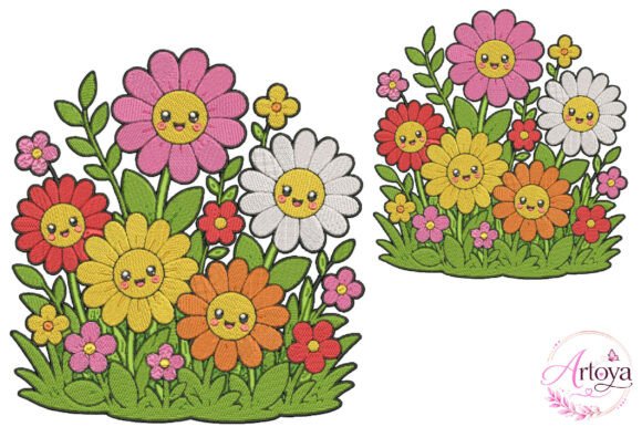 Cute Kawaii Flower Embroidery Design Review