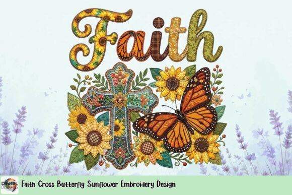 Faith Cross Butterfly Sunflower Design Review