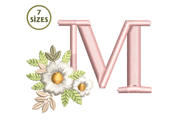 Floral M Monogram Embroidery Design Review