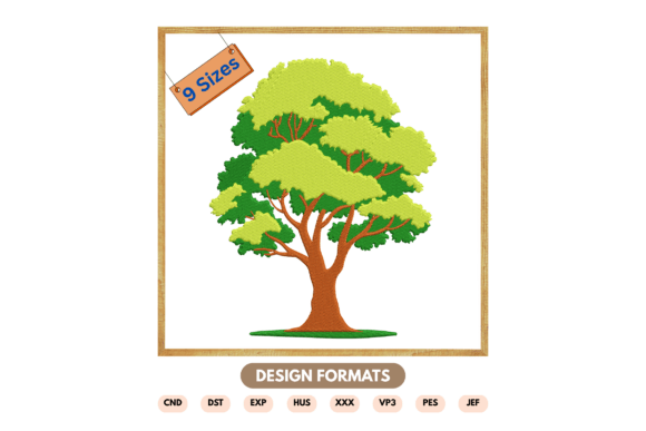 Layered Green Tree Embroidery Design Review