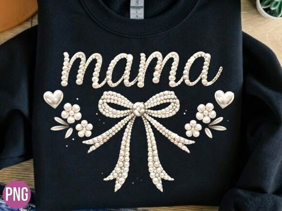 Mama White Coquette Bow Embroidery PNG Review