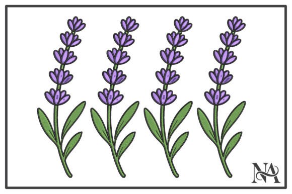 Purple Lavender Flower Embroidery Design Review
