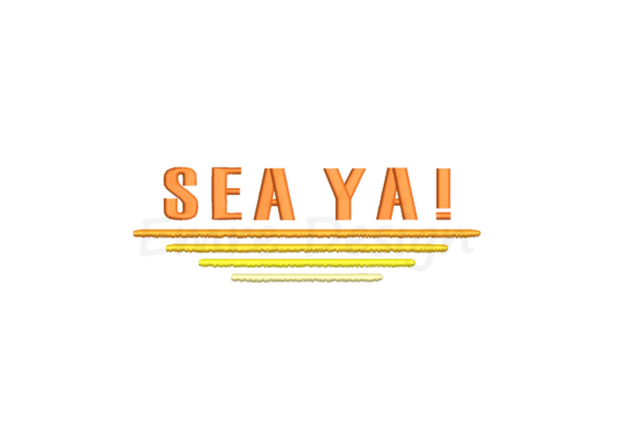 Sea Ya Embroidery: Summer Design for Apparel