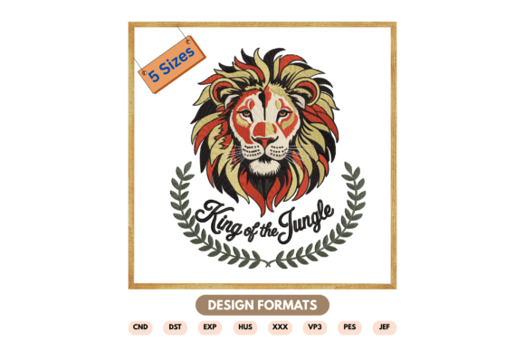 Stylized Lion Embroidery Design Review