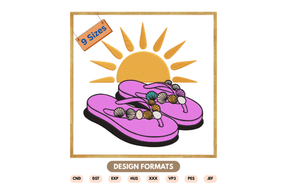 Summer Flip Flops Embroidery Design Review
